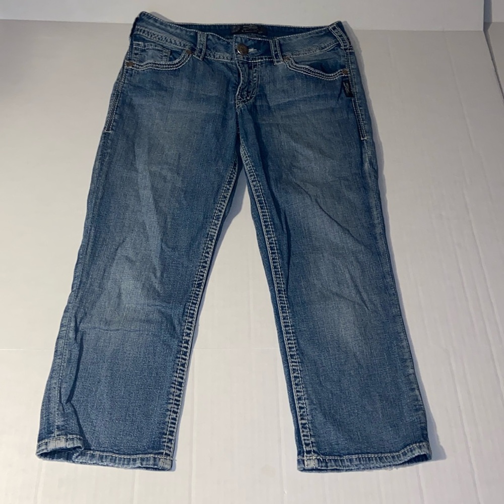 Silver Suki Surplus Capri Women’s Size W 28 Denim Capri Blue Jeans